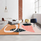 Simple Luxury Rug Multicolored Color Blocks Rug Pet Friendly Stain Resistant Indoor Rug for Living Room