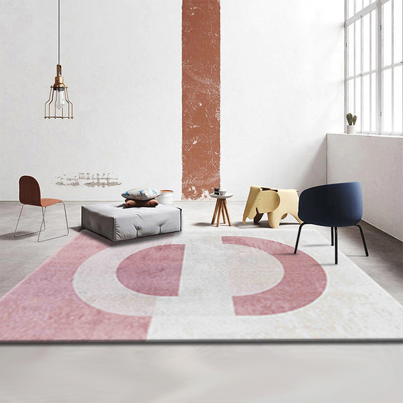 Simple Luxury Rug Multicolored Color Blocks Rug Pet Friendly Stain Resistant Indoor Rug for Living Room
