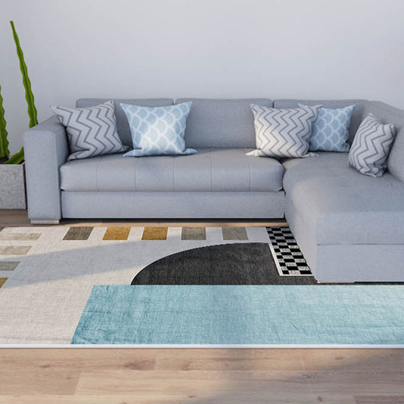 Morandi color color block carpet polypropylene southwest carpet stain resistant non-slip bottom rug for room