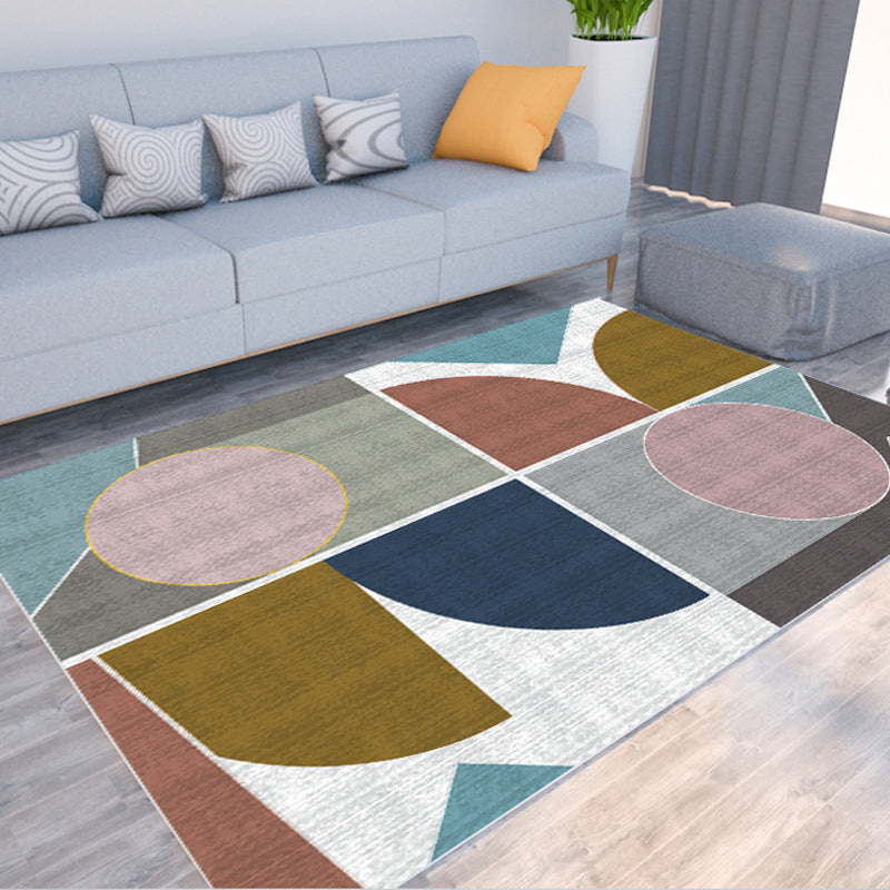 Morandi color color block carpet polypropylene southwest carpet stain resistant non-slip bottom rug for room