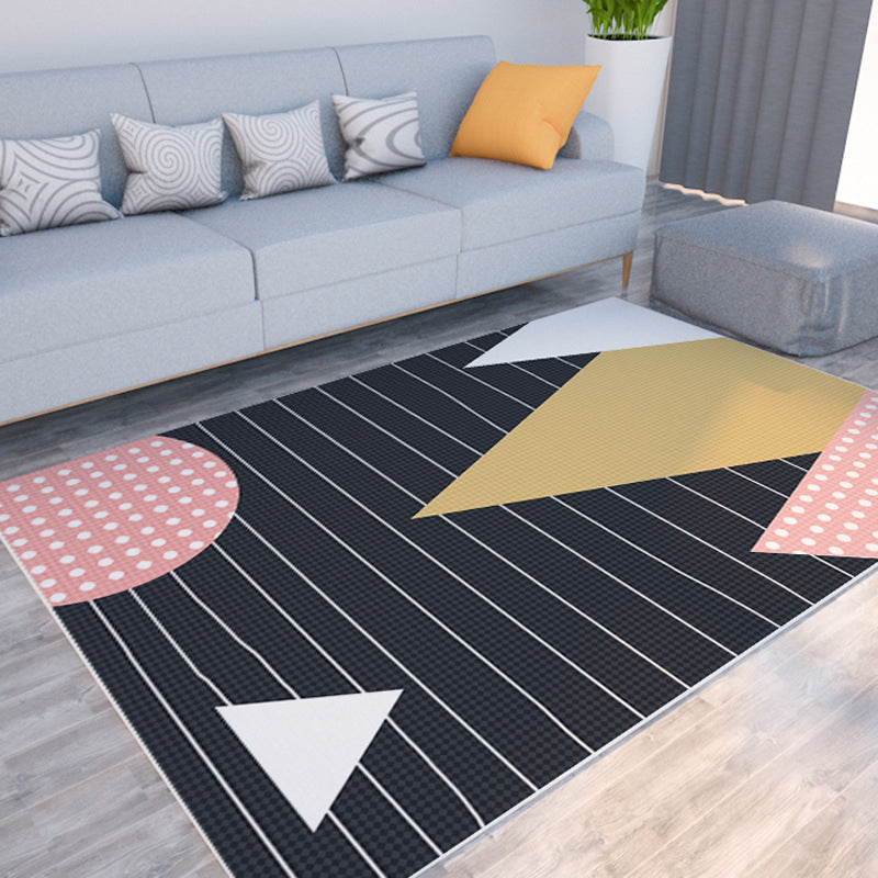 Morandi Color Color Block Carpet Polypropylene Southwest Carpet Stain Resistant Non-Slip Backing Carpet for Rooms