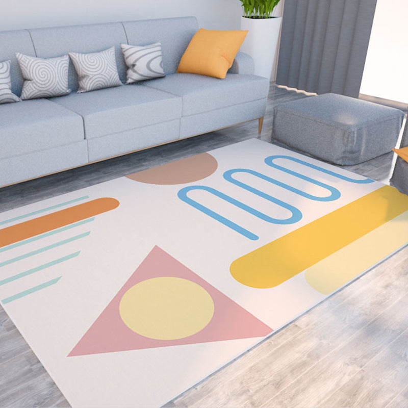 Morandi Color Color Block Carpet Polypropylene Southwest Carpet Stain Resistant Non-Slip Backing Carpet for Rooms