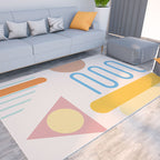 Morandi color color block carpet polypropylene southwest carpet stain resistant non-slip bottom rug for room