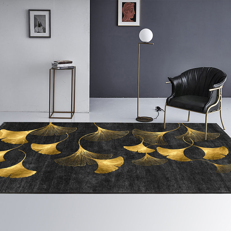 Simple Color Block Rug Multicolored Polyester Area Rug Non-Slip Backing Machine Washable Rug for the Bedroom