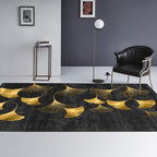 Simple Color Block Rug Multicolored Polyester Area Rug Non-Slip Backing Machine Washable Rug for the Bedroom