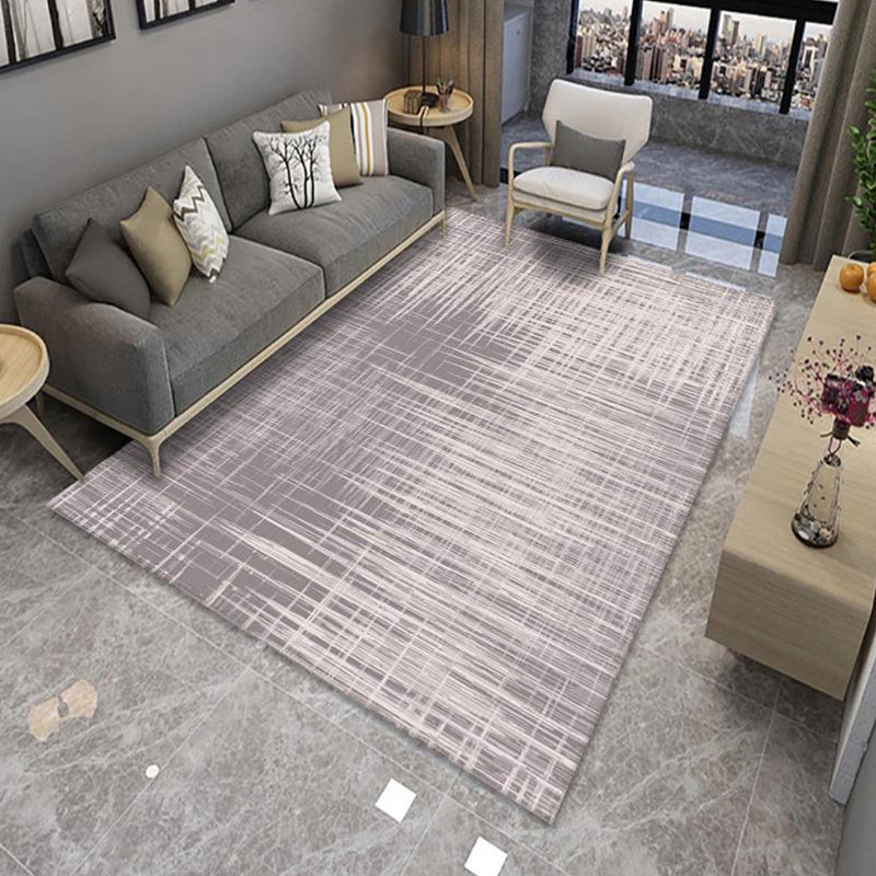 Modern Living Room Rug Multicolor Color Block Area Rug Polyester Non-Slip Machine Washable Rug