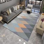 Modern Living Room Rug Multicolor Color Block Area Rug Polyester Non-Slip Machine Washable Rug