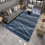 Modern Living Room Rug Multicolor Color Block Area Rug Polyester Non-Slip Machine Washable Rug
