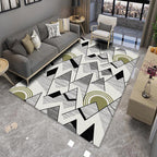 Modern Living Room Rug Multicolor Color Block Area Rug Polyester Non-Slip Machine Washable Rug