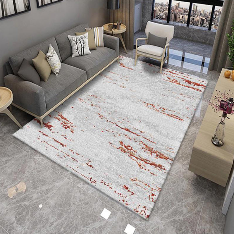 Modern Living Room Rug Multicolor Color Block Area Rug Polyester Non-Slip Machine Washable Rug