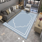 Modern Living Room Rug Multicolor Color Block Area Rug Polyester Non-Slip Machine Washable Rug