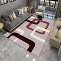 Modern Living Room Rug Multicolor Color Block Area Rug Polyester Non-Slip Machine Washable Rug