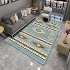 Modern Living Room Rug Multicolor Color Block Area Rug Polyester Non-Slip Machine Washable Rug
