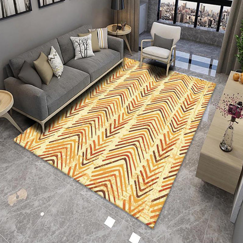 Modern Living Room Rug Multicolor Color Block Area Rug Polyester Non-Slip Machine Washable Rug