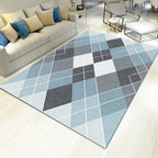 Contemporary Living Room Rug Multicolored Geo Pattern Rug Synthetic Pet Friendly Machine Washable Rug