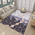 Contemporary Living Room Rug Multicolored Geo Pattern Rug Synthetic Pet Friendly Machine Washable Rug