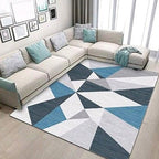 Contemporary Living Room Rug Multicolored Geo Pattern Rug Synthetic Pet Friendly Machine Washable Rug