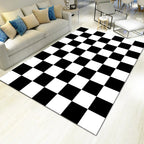 Contemporary Living Room Rug Multicolored Geo Pattern Rug Synthetic Pet Friendly Machine Washable Rug