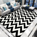 Contemporary living room rug Multicolored geo print rug Polyester pet-friendly easy-care rug