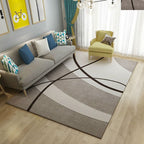 Relaxing striped rug Multicolored polypropylene rug Non-slip backing Washable indoor rug for the bedroom