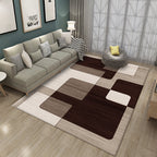 Simple multicolor abstract rug synthetic modern area rug non-slip pad pet-friendly rug for the living room