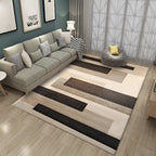 Simple multicolor abstract rug synthetic modern area rug non-slip pad pet-friendly rug for the living room