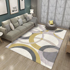 Simple multicolor abstract rug synthetic modern area rug non-slip pad pet-friendly rug for the living room