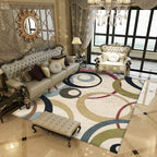 Simple multicolor abstract rug synthetic modern area rug non-slip pad pet-friendly rug for the living room