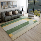 Casual Bedroom Rug Multicolored Geometric Print Rug Polyester Non-Slip Back Stain Resistant Rug