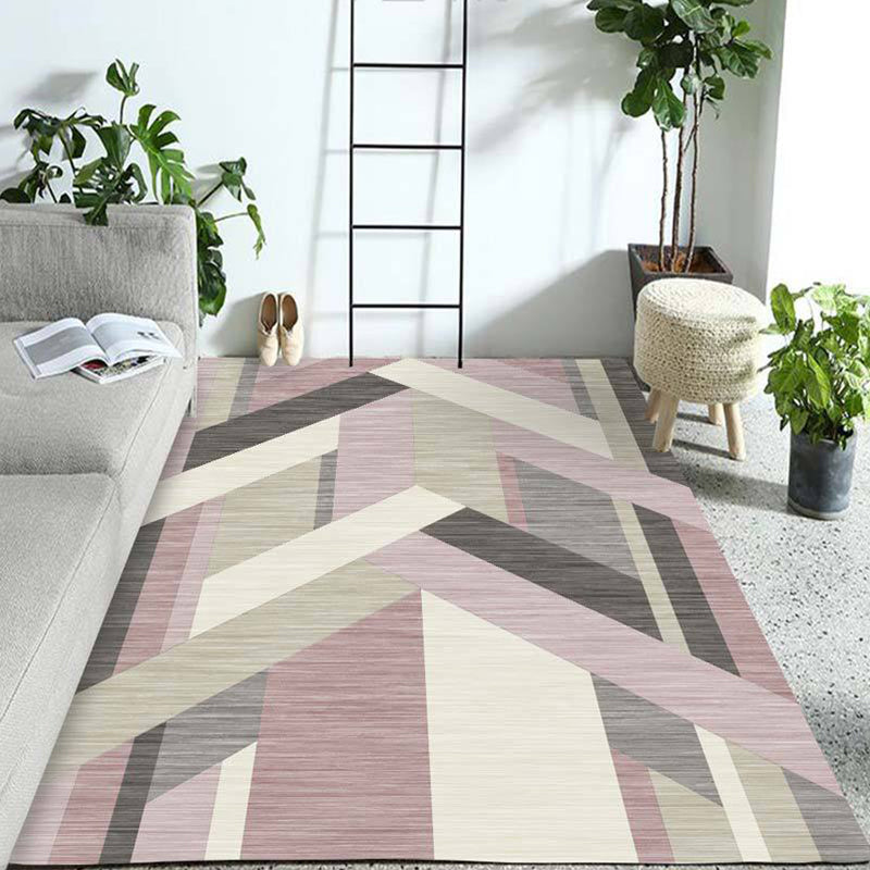 Western Geo Printed Rug Multicolor Synthetic Rug for Indoor Machine Washable Non-Slip Back Rug for Room