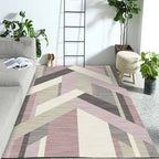 Western Geo Printed Rug Multicolor Synthetic Rug for Indoor Machine Washable Non-Slip Back Rug for Room
