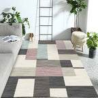 Western Geo Printed Rug Multicolor Synthetic Rug for Indoor Machine Washable Non-Slip Back Rug for Room