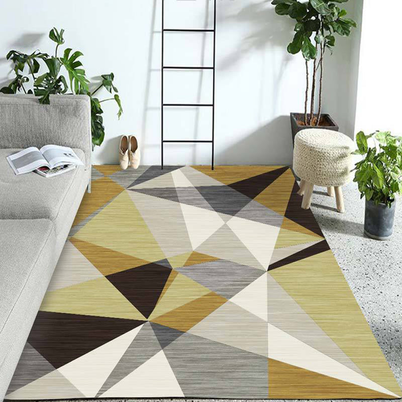 Western Geo Printed Rug Multicolor Synthetic Rug for Indoor Machine Washable Non-Slip Back Rug for Room