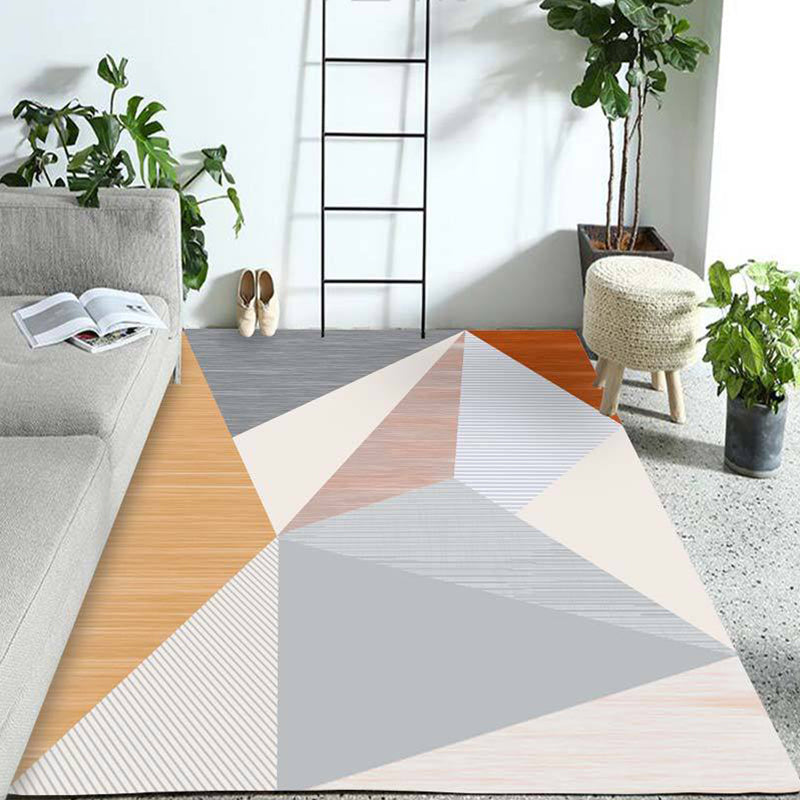 Western Geo Printed Rug Multicolor Synthetic Rug for Indoor Machine Washable Non-Slip Back Rug for Room