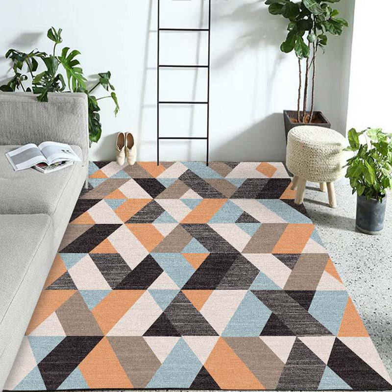 Western Geo Printed Rug Multicolor Synthetic Rug for Indoor Machine Washable Non-Slip Back Rug for Room