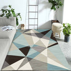 Western Geo Printed Rug Multicolor Synthetic Rug for Indoor Machine Washable Non-Slip Back Rug for Room