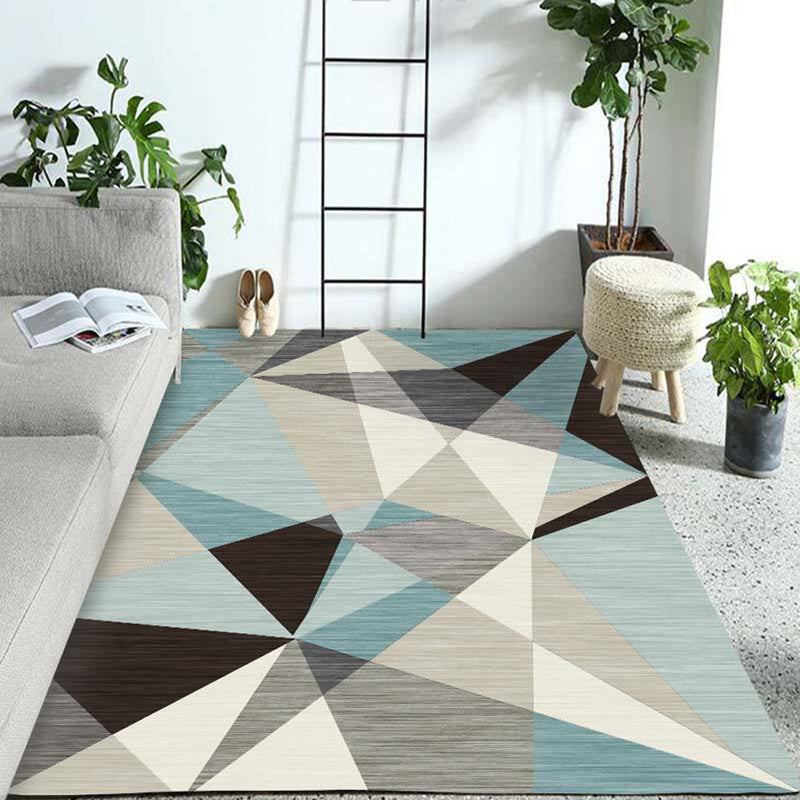 Western Geo Printed Rug Multicolor Synthetic Rug for Indoor Machine Washable Non-Slip Back Rug for Room