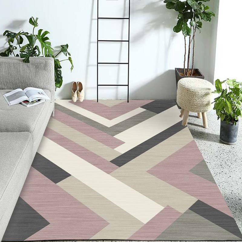 Western Geo Printed Rug Multicolor Synthetic Rug for Indoor Machine Washable Non-Slip Back Rug for Room