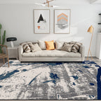 Modern Bedroom Rug Multicolor Abstract Print Area Rug Synthetic Non-Slip Back Machine Washable Rug