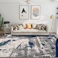 Modern Bedroom Rug Multicolor Abstract Print Area Rug Synthetic Non-Slip Back Machine Washable Rug