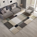 Nordic Living Room Rug Multicolored Abstract Print Area Rug Polyester Easy Care Machine Washable Indoor Rug