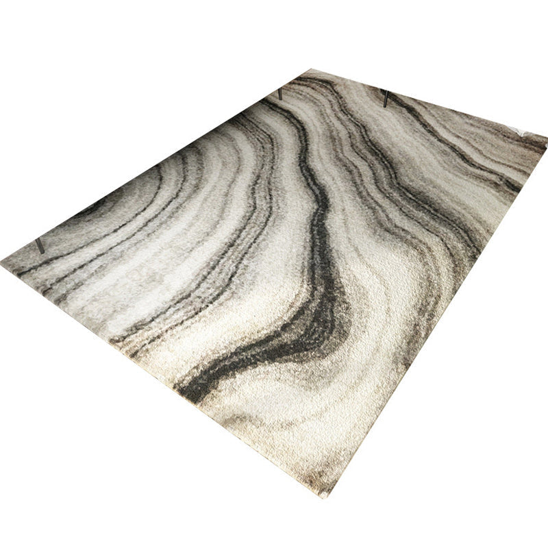 Nordic Living Room Rug Multicolored Abstract Print Area Rug Polyester Easy Care Machine Washable Indoor Rug