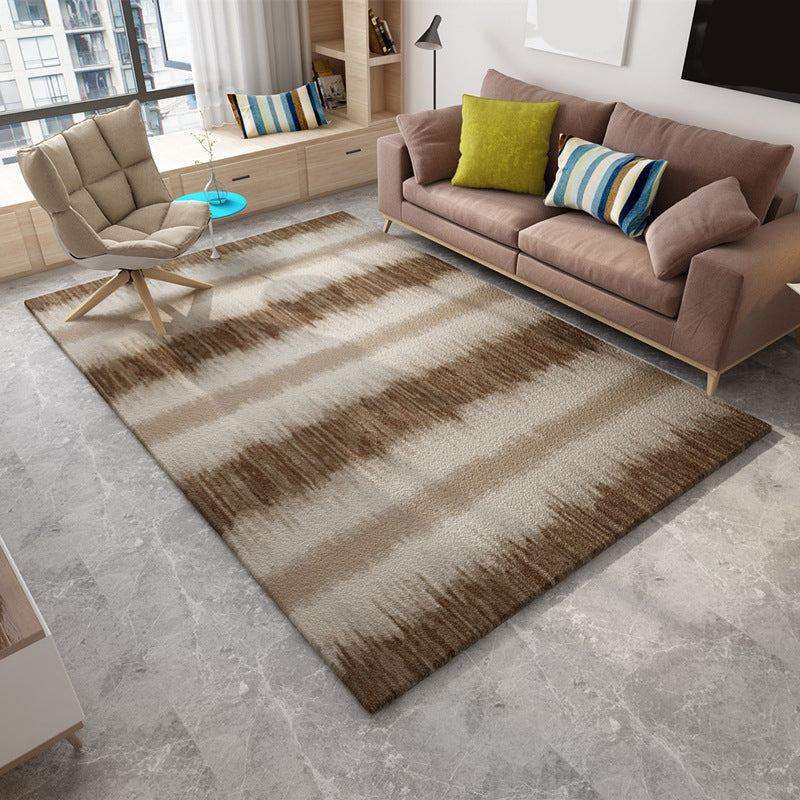 Nordic Living Room Rug Multicolored Abstract Print Area Rug Polyester Easy Care Machine Washable Indoor Rug