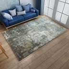 Nordic Living Room Rug Multicolored Abstract Print Area Rug Polyester Easy Care Machine Washable Indoor Rug