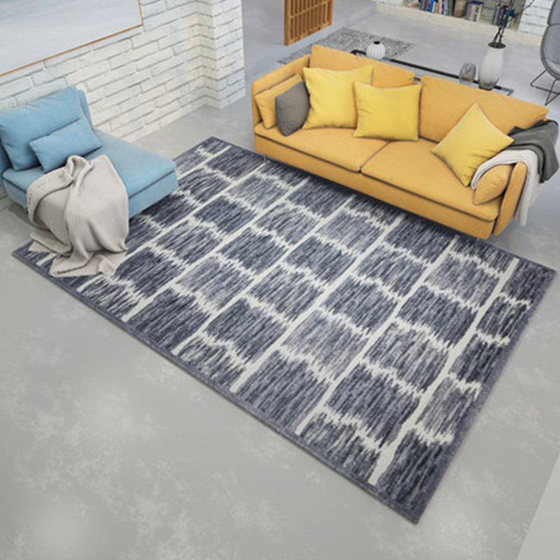 Nordic Living Room Rug Multicolored Abstract Print Area Rug Polyester Easy Care Machine Washable Indoor Rug