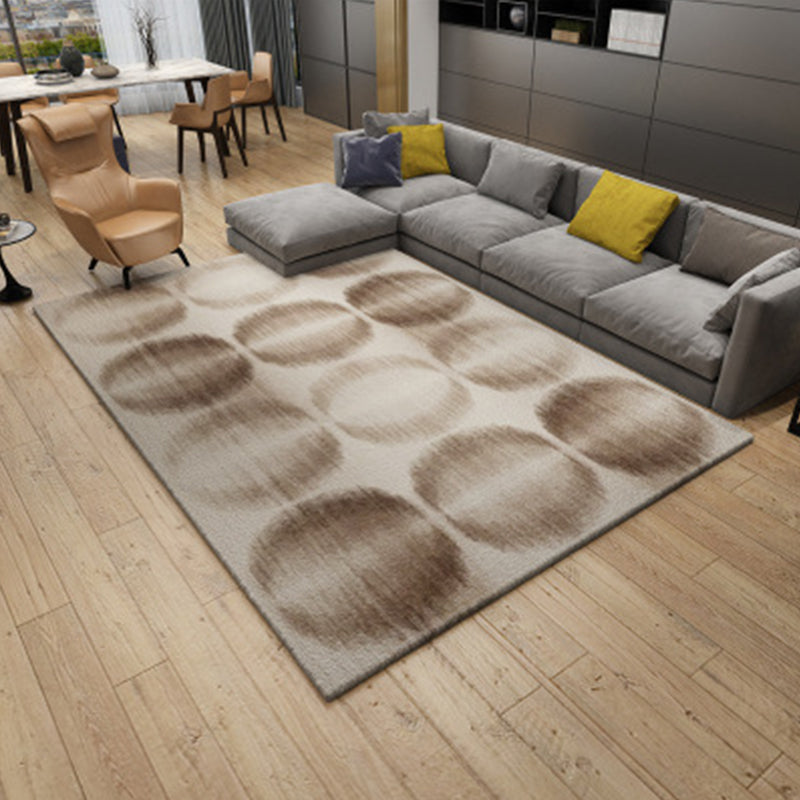 Nordic Living Room Rug Multicolored Abstract Print Area Rug Polyester Easy Care Machine Washable Indoor Rug