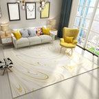Casual multicolored printed rug made of polyester modern carpet with non-slip backing washable rug for the bedroom