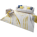 Casual multicolored printed rug made of polyester modern carpet with non-slip backing washable rug for the bedroom