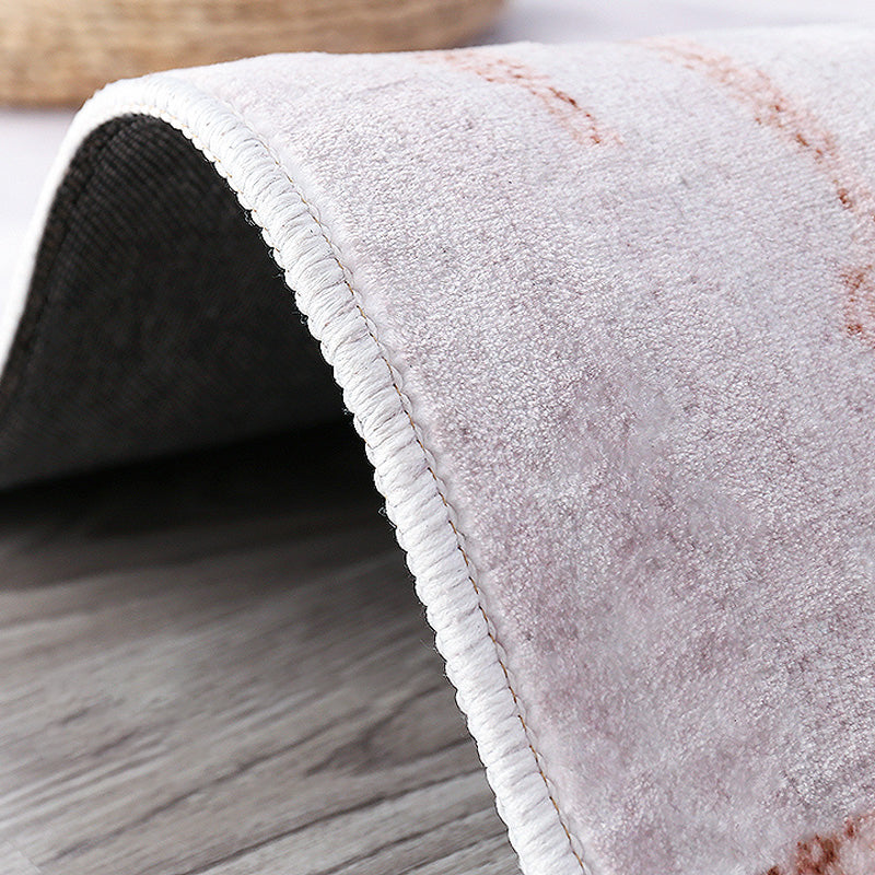 Casual multicolored printed rug made of polyester modern carpet with non-slip backing washable rug for the bedroom