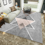 Multicolored Western rug Polypropylene Abstract print rug Easy care Pet-friendly rug for the bedroom